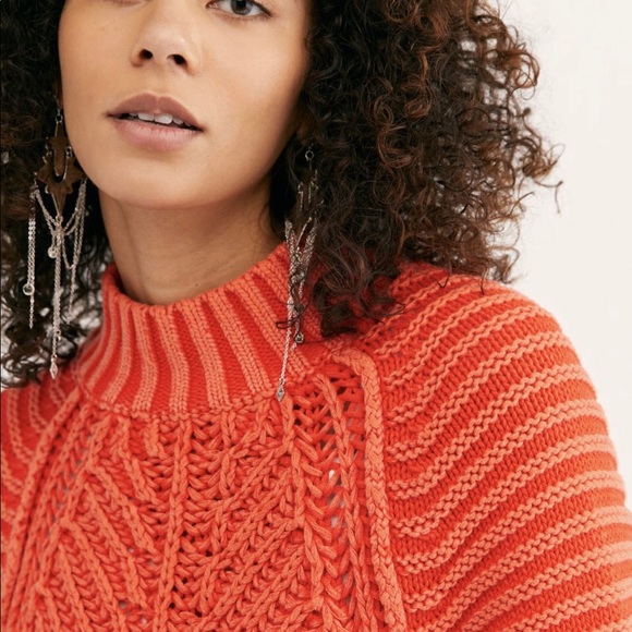Free People Orange Sweater - Picture 2 of 5